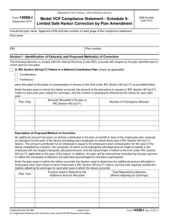 IRS Form 14568I