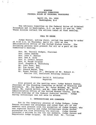 US Courts Form CR04 1992 MIN