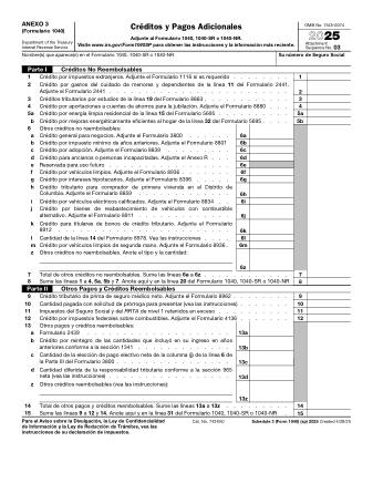 IRS Form 1040S3S