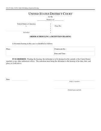 US Courts Form AO470