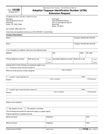 IRS Form 15100