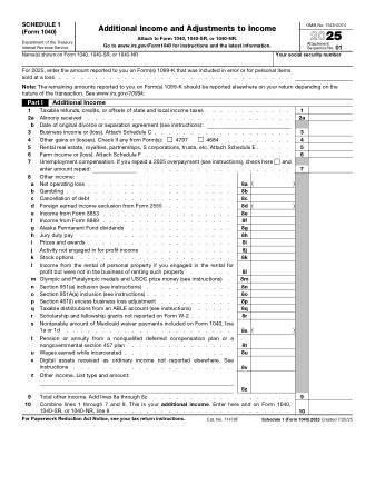 IRS Form 1040S1