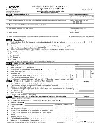 IRS Form 8038TC