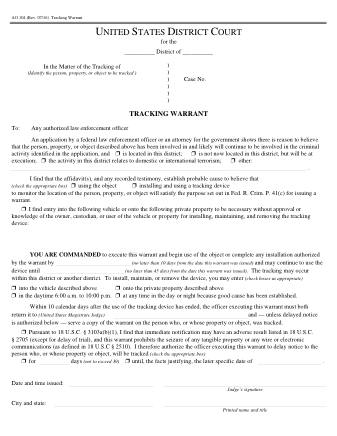 US Courts Form AO104