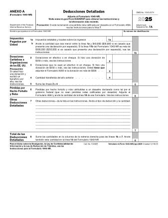 IRS Form 1040NAS