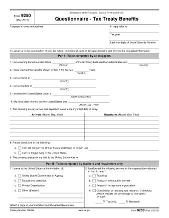 IRS Form 9250