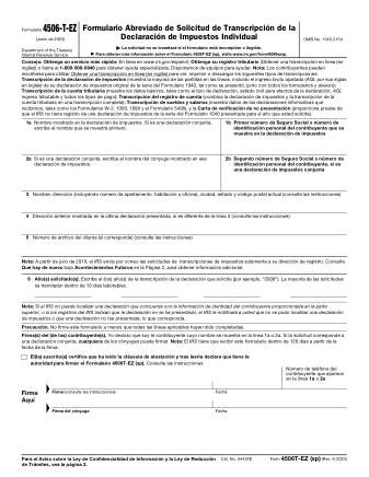 IRS Form 4506TES
