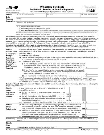 IRS Form W4P