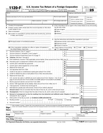 IRS Form 1120F