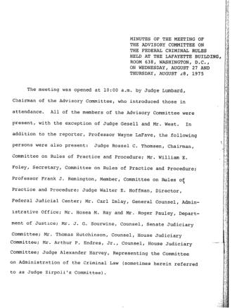 US Courts Form CR08 1975 MIN