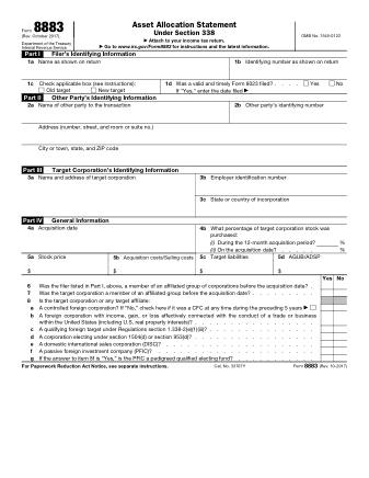 IRS Form 8883