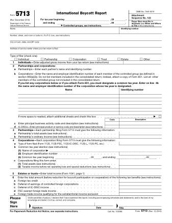 IRS Form 5713