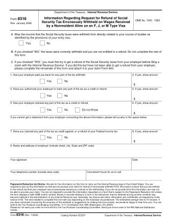 IRS Form 8316