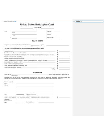 US Courts Form FORM 2630 RL