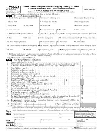 IRS Form 706NA