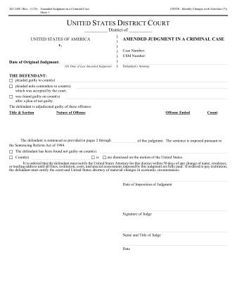 US Courts Form AO245C