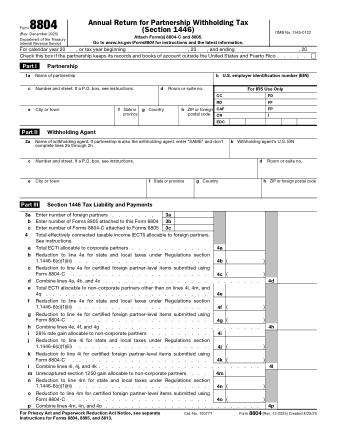 IRS Form 8804