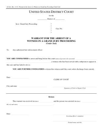 US Courts Form AO444