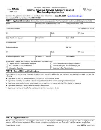 IRS Form 12339