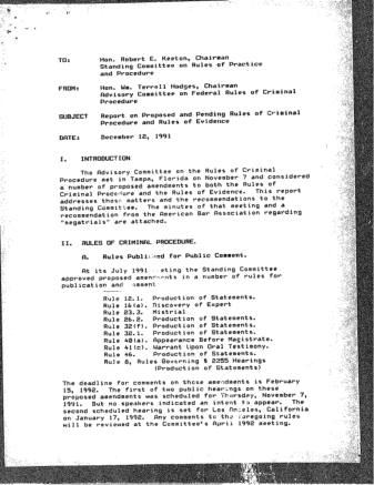 US Courts Form CR12 1991