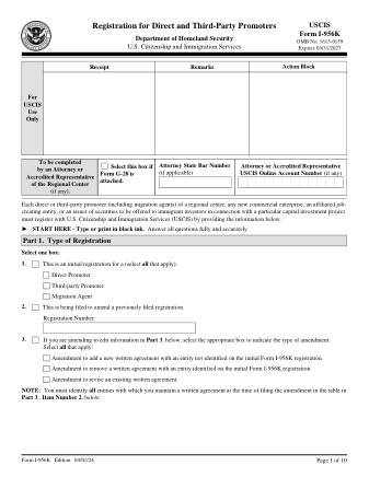 USCIS Form I-956K