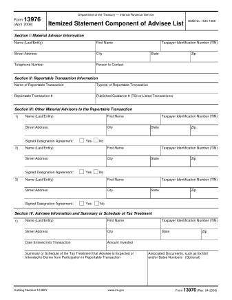 IRS Form 13976