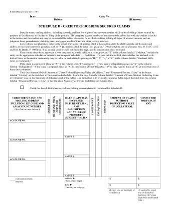 US Courts Form B 006D 1207F