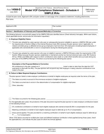 IRS Form 14568D