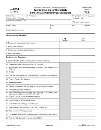 IRS Form 8654