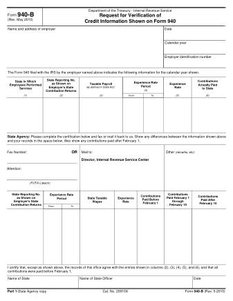 IRS Form 940B