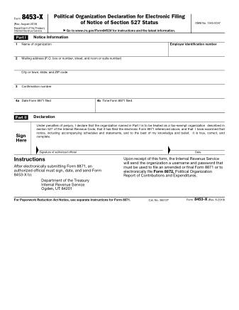 IRS Form 8453X