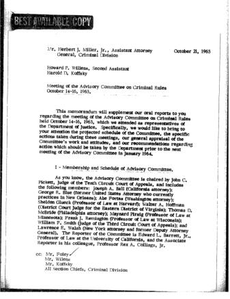 US Courts Form CR10 1963