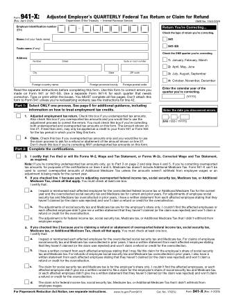 IRS Form 941X