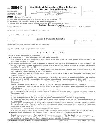 IRS Form 8804C
