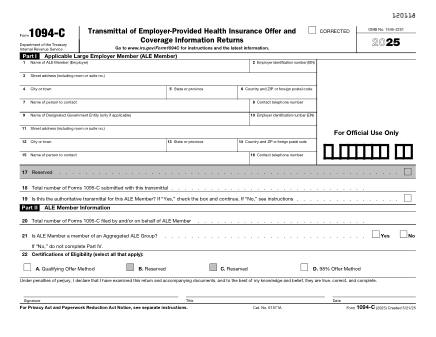 IRS Form 1094C