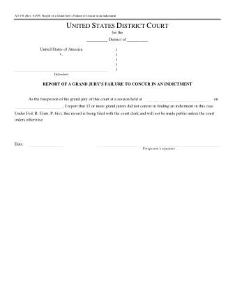 US Courts Form AO191