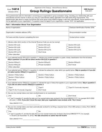 IRS Form 14414