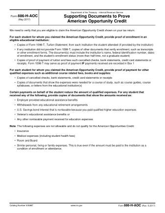 IRS Form 886HAOC
