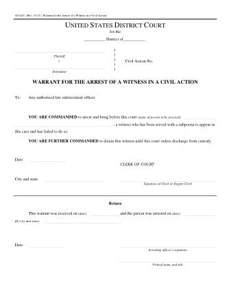 US Courts Form AO445