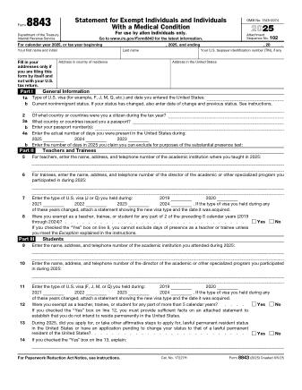 IRS Form 8843