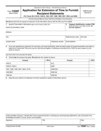IRS Form 15397