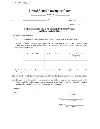 US Courts Form B 1130 MOTIONNOTICEORDERFORADEQUATE PROTECTION 0