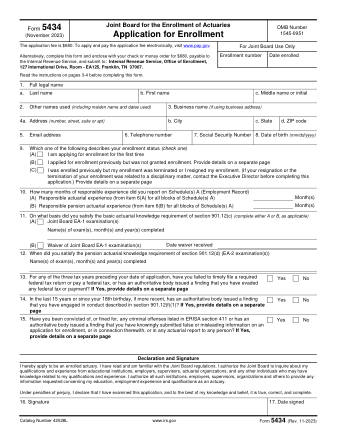 IRS Form 5434