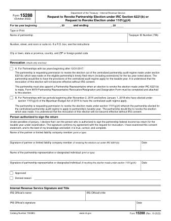 IRS Form 15288