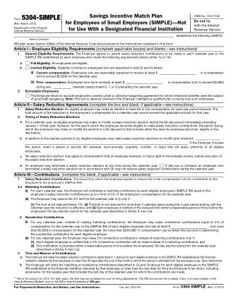 IRS Form 5304SIM