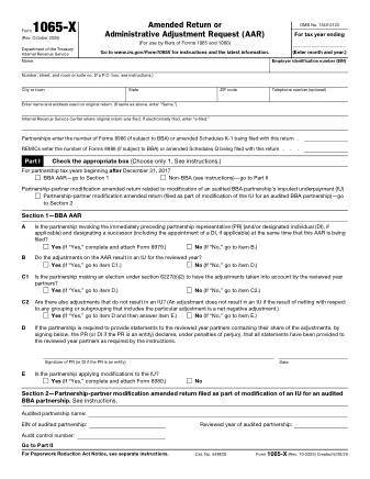 IRS Form 1065X