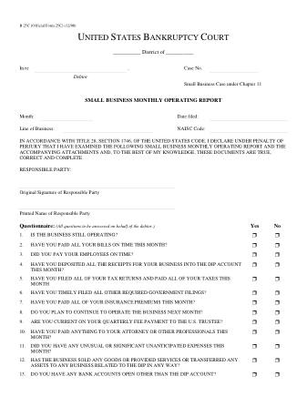 US Courts Form B 025C 1208