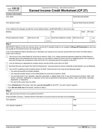 IRS Form 15112