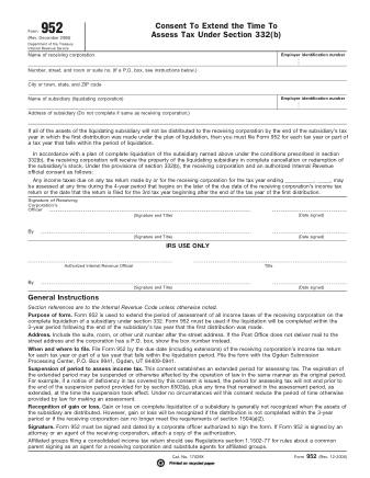 IRS Form 952