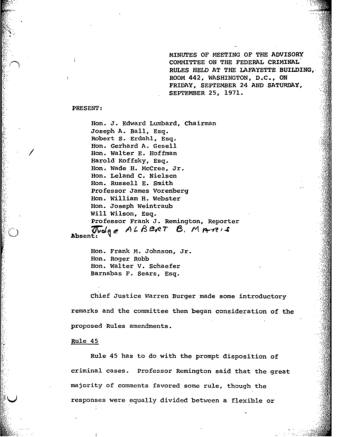 US Courts Form CR09 1971 MIN